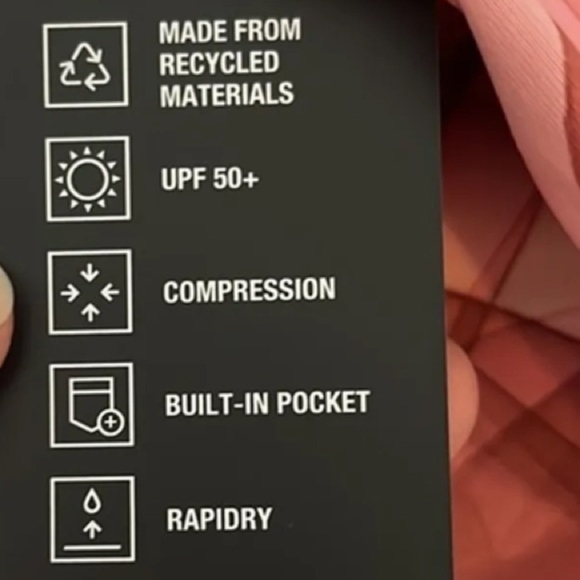 Ideology Swirling Lip Gloss Smoke 7/8 Leggings Pink Rose Women’s 2X new - Picture 2 of 7